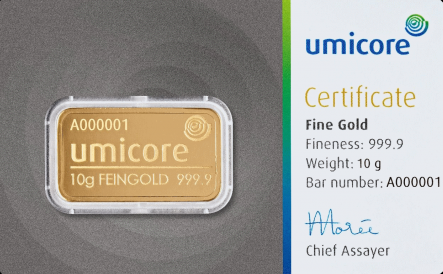 AG UMICORE 10 GRAM