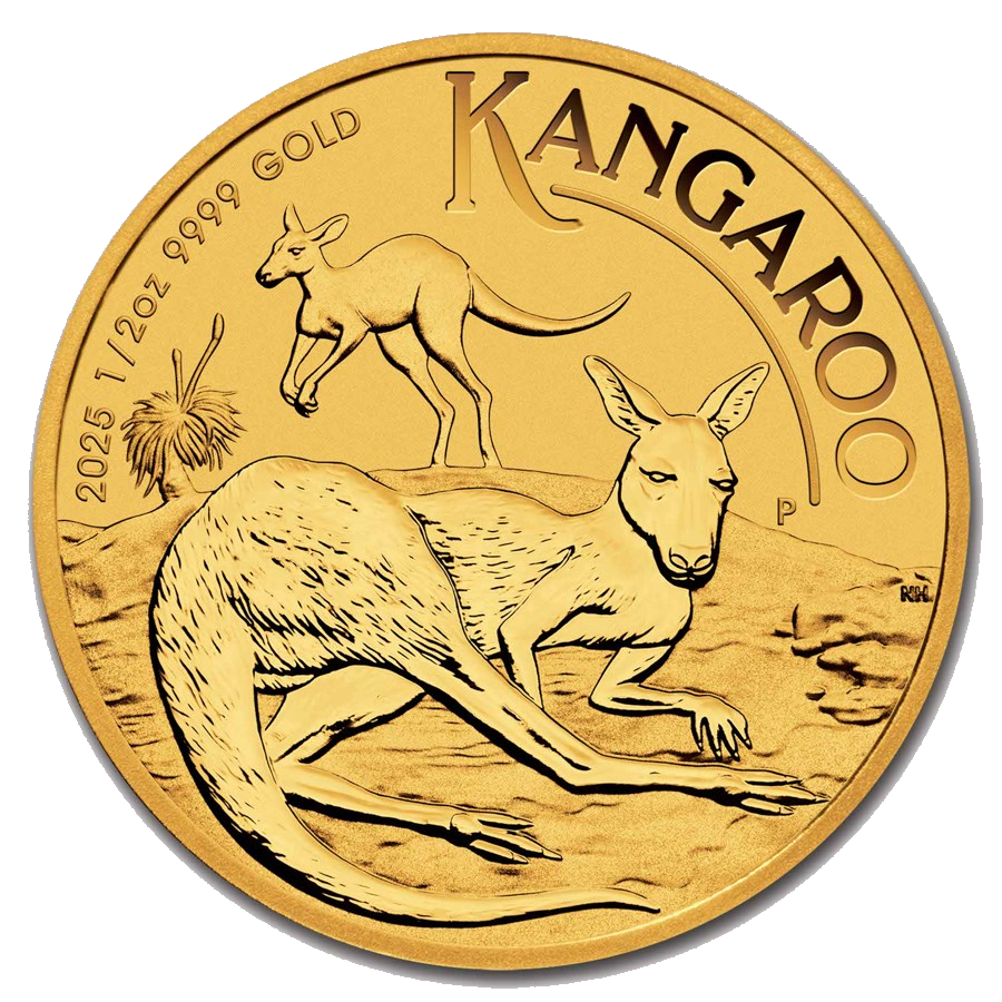 Australian Kangaroo Goud 1/2 oz 2025 BU 1