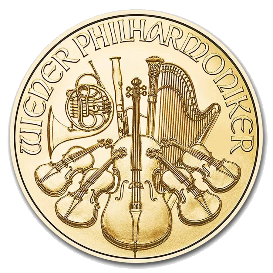 2025 Austria 1-2 oz Gold Philharmonic BU 1