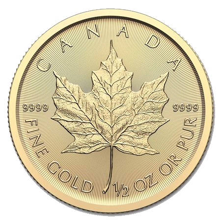 2025 Canada 1-2 oz Gold Maple Leaf BU 1