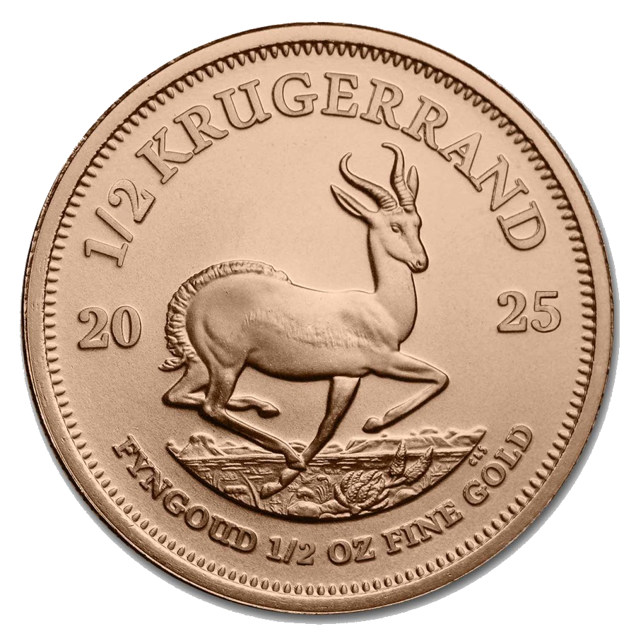 2025 South Africa 1-2 oz Gold Krugerrand BU 1