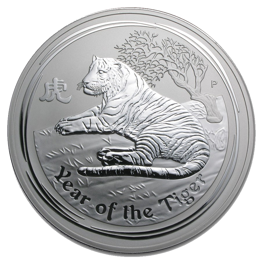2010 Australia 1 kilo Silver Year of the Tiger BU (Series II) 1