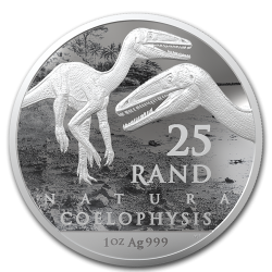 South African Natura Dinosaur 1 toz 2020 BU zilveren munt achterkant